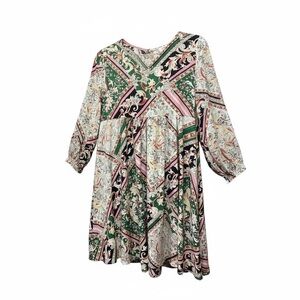 Umgee Empire waist boho tunic/dress Mulit Color Size Small.